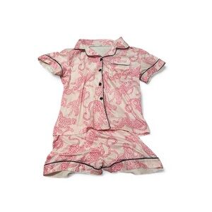 Pink Leopard Print Women's Pajama Set